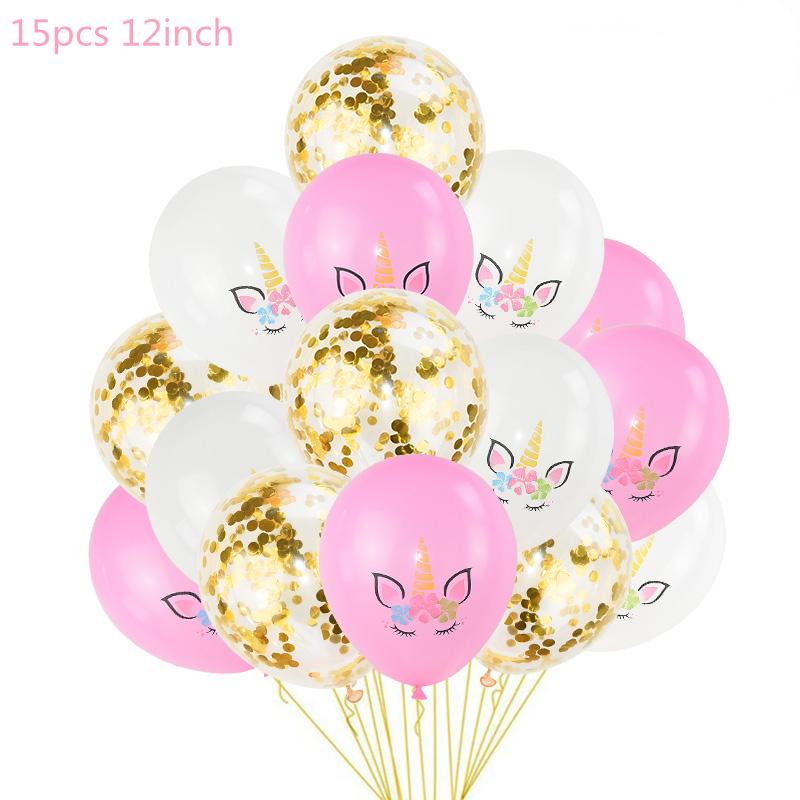 1 Set Einhorn Partyballons Geburtstagsballon Einhorn Dekoration Latex Konfetti Ballon Geburtstagsfeier Dekoration Ballons Kinder