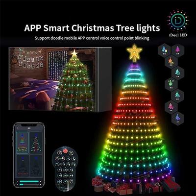 MIMIRGB 400LEDs Christmas Tree LED Lights Smart RGB LED String Lights Holiday Decoration for Indoor Outdoor Tree APP Control