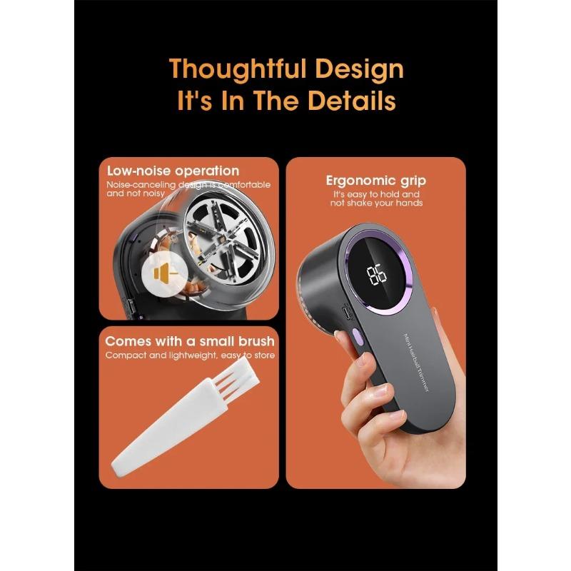 Luddborttagare för Kläder LED Digital Elektrisk Pillerluddborttagare USB Uppladdningsbar Fuzz Tygrakapparat Tröja Dropshipping