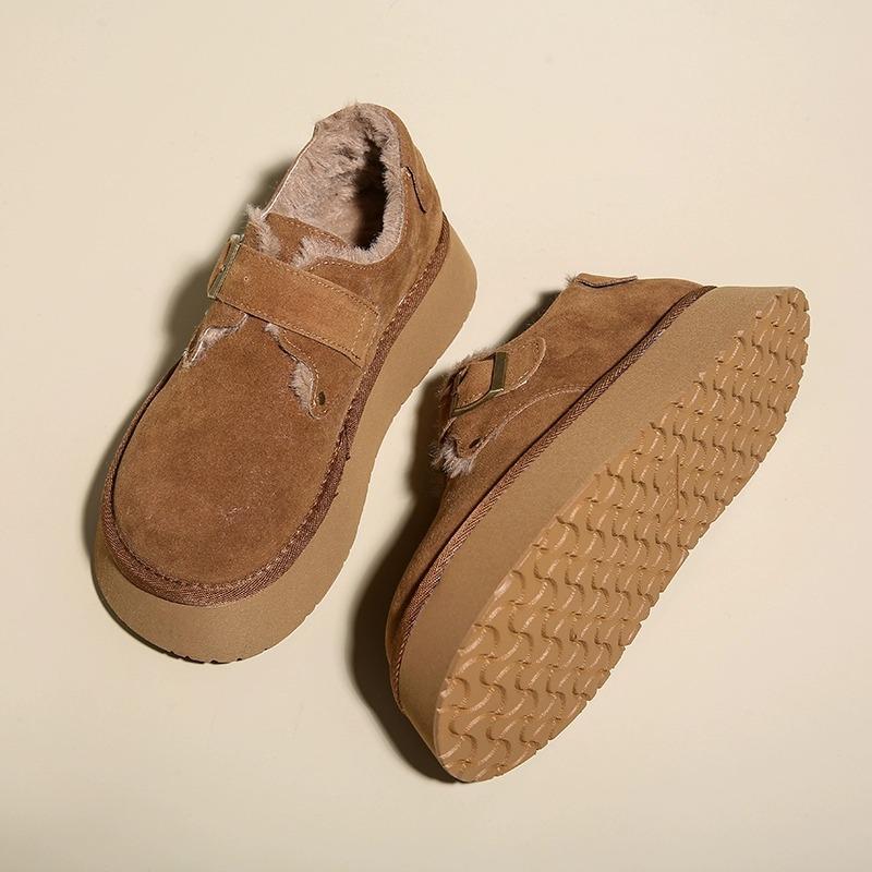 Sněhule, Dámské zateplené boty s fleecem, Dámské boty se silnou podrážkou, Nové bavlněné boty