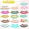 Birthday & Holiday Fishtail Bunting Banner for Parties