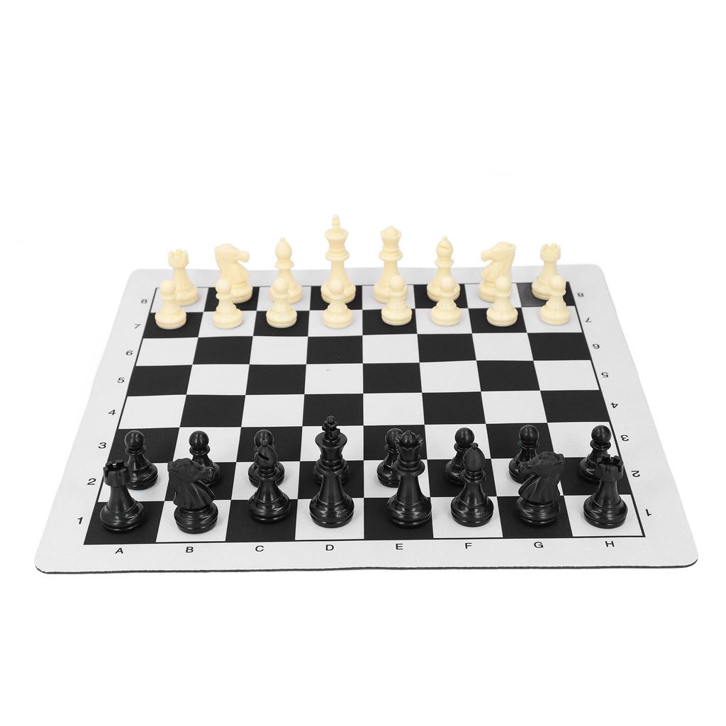 Travel Chess Board Game Set Professional Standard Folding Roll Up Travel Chess Board with 32 Chess