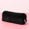 Version of The New Creative Pencil Box Small Fresh Cute Girl Fluffy Square Octagonal Pen Bag Girl Heart Students Simple