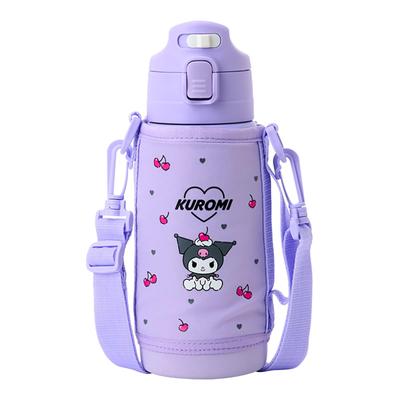 SANRIO 2WAY Stainless Steel For Both Hot and Cold 620mL When Using a 670mL When Using a Direct with Name Space 096075 Bottle, Kuromi, Children,