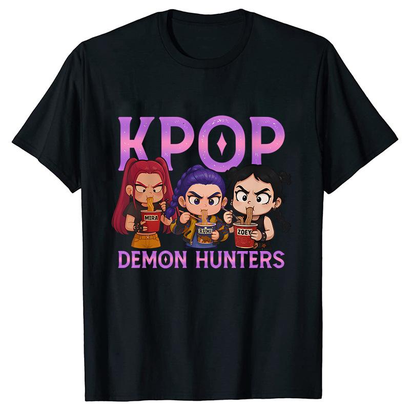 

Women s T-shirts Kpop Demon Hunters Printed Short Sleeve Top T-shirt XXXL