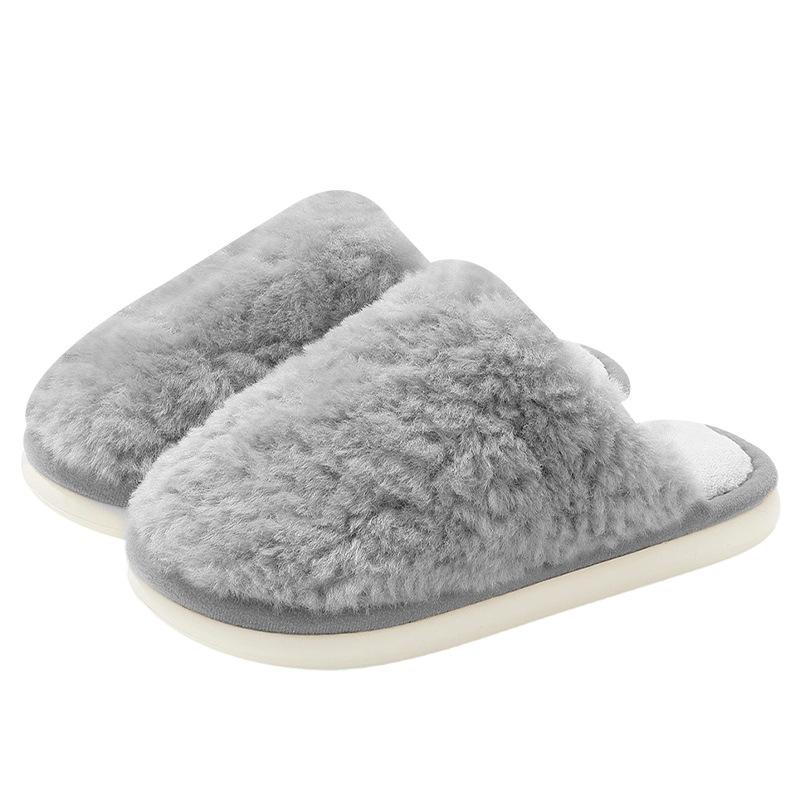 Autumn and winter cotton slippers couple indoor home household non-slip thick bottom warm soft plush cotton mop