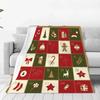 1pc Blanket Calendar Christmas Tree Star Print Smooth Flannel Blanket for Home Living Room Bedroom Decor New Year Christmas Gift