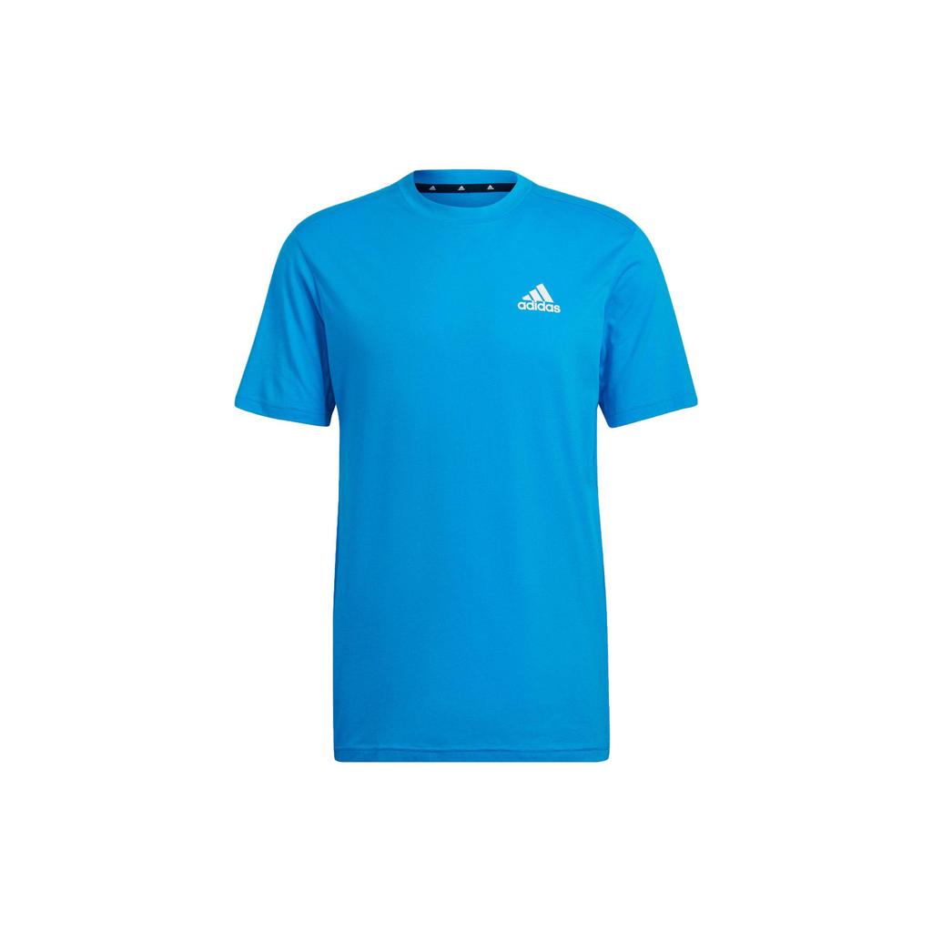 adidas AEROREADY T Shirts Men's Blue Crew Neck Moderate Straight Fit HD4115-