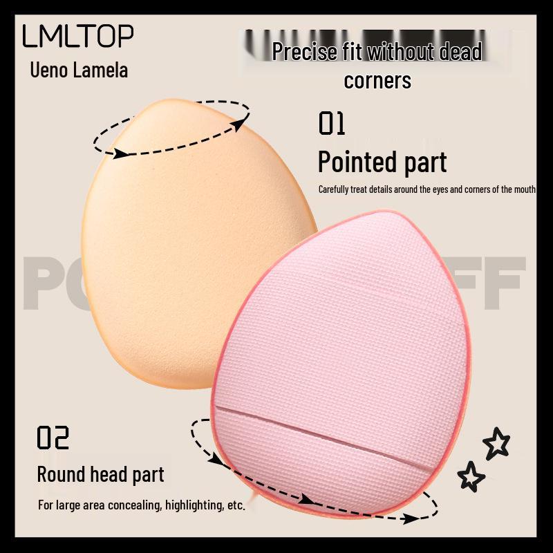 LMLTOP Mini Cushion Puff Set - 3 Water Drop and Heart Shape Blenders for Concealer and Blush (SY253)