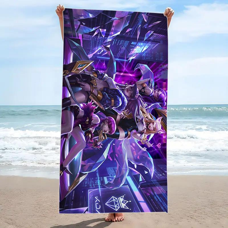 KDA Print Beach Towel, Large Soft Quick Dry Towel for Beach Camping Swimming