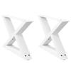 VidaXL Coffee Table Legs 2 Pieces White 50 X (30-31,3) Cm Steel 4012685