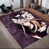 Soul Eater Flannel Pattern Square Carpet,Area Rug,Carpet Rug for Living Room Bedroom Sofa Playroom Decor,Non-slip Floor Mat