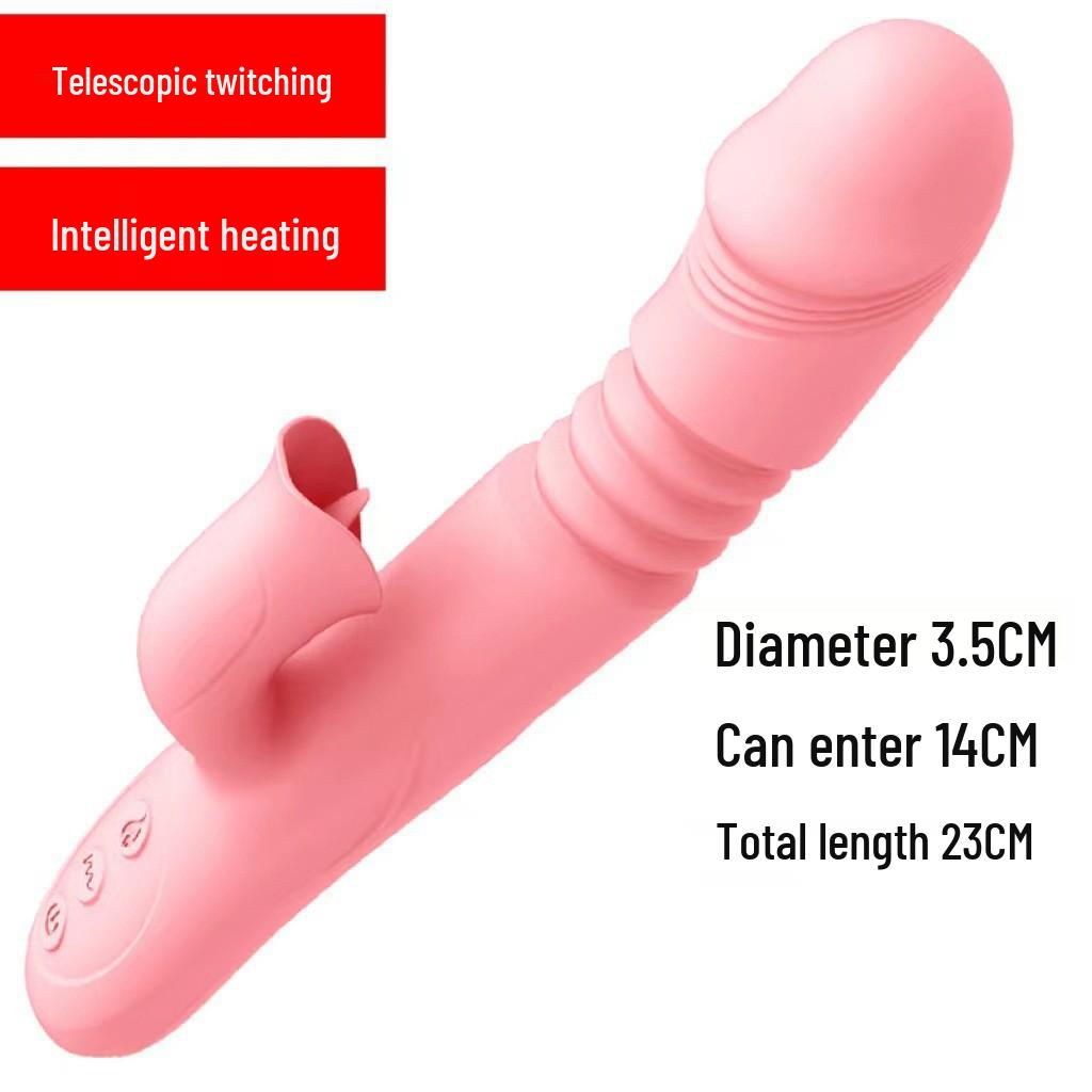 Second Gen Electric Vibrating Telescopic Wand: Tongue Licking, Heating, Self-Stimulation Massager for Women