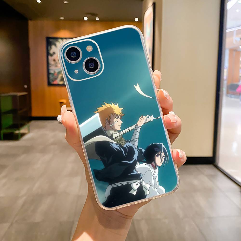 B-Bleach- anime- Rukia- Kuchiki Phone Case For iPhone17,16,15,14,13,12,11 ,Pro Max,16/15/14 Plus Transparent Cover