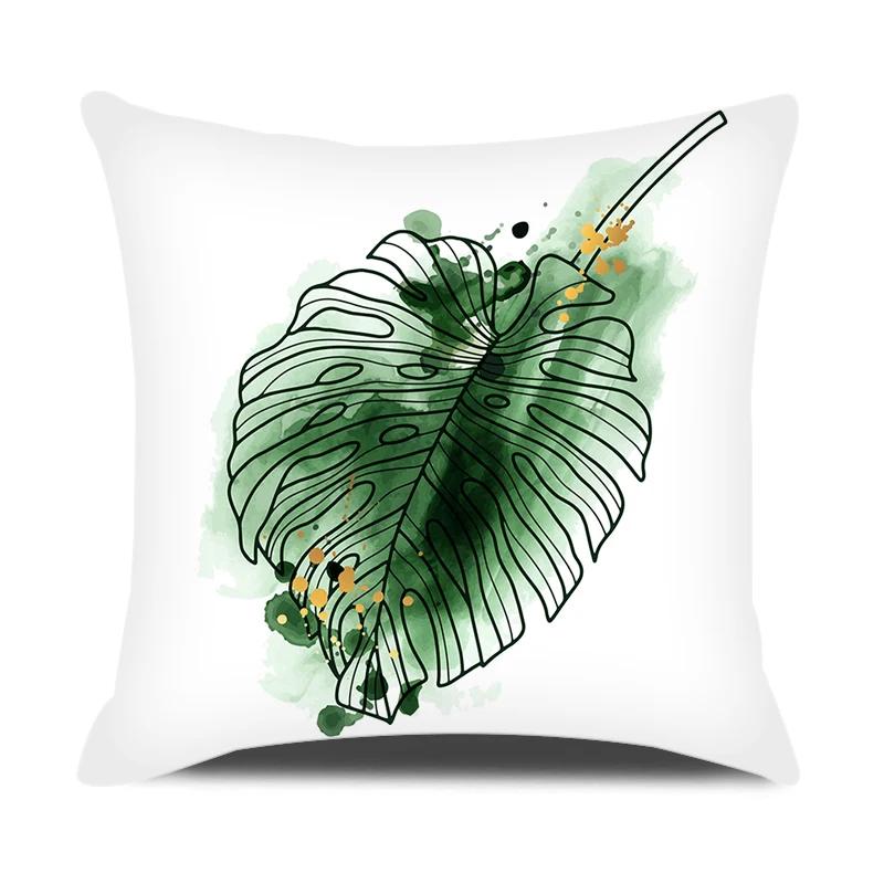 Modern Style Cushion Cover Abstraction Geometric Floral Plant Printed Pillow Cover Home Sofa Chair Decorative Pillowcase 45*45cm