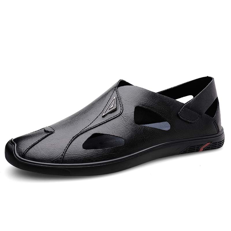 Fashion Summer Breathable Men's Sandals Hollow Mesh Hole Shoes Outdoor Non-slip Loafers Lightweight Sports Sandals Leisure Beach Shoes