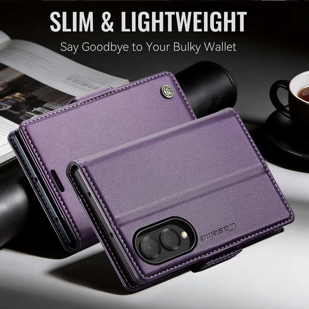For Samsung Galaxy Z Fold 8 Case Leather Wallet RFID Blocking Card Slot Foldable Kickstand Magnetic Shockproof Luxury Cover