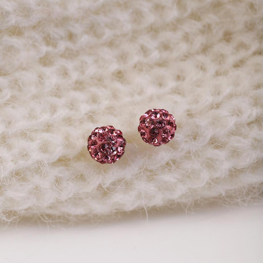 Silberne Nadel Strass Shambhala Ohrringe - Mehrfarbig, Hochwertig, Modisch, Luxuriöser Stil für Damen.