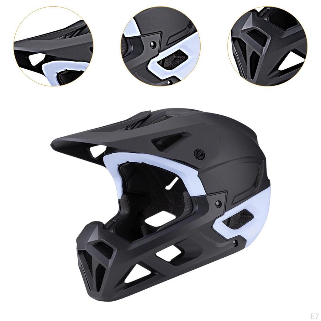 Bicycle Accessories: Full Face Helmet Designed for Mountain And Road Use