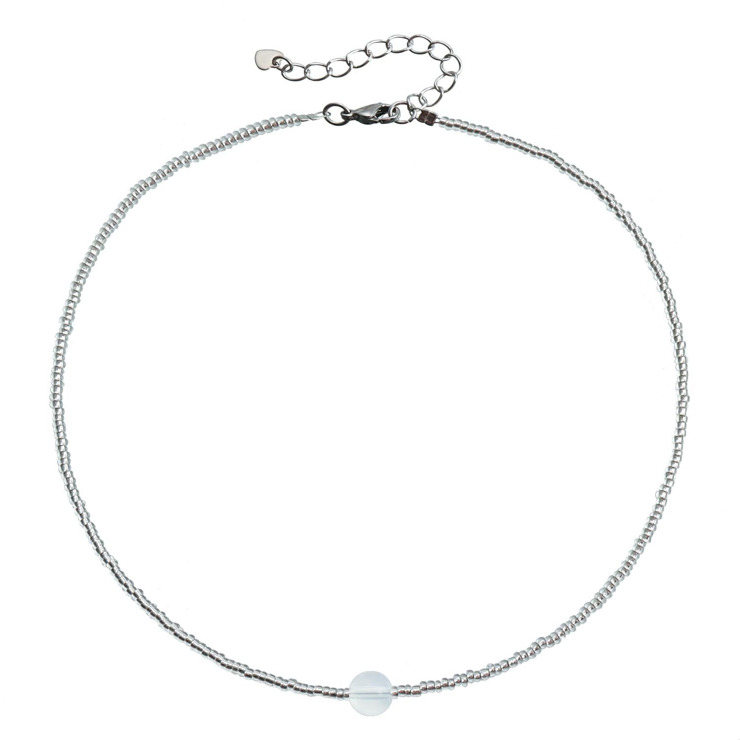 

Украшения Короткая шейная цепочка Стекло Ручная работа Бисером Цепочка на ключицу С чрезвычайно тонкой индивидуальностью Простой универсальный кулон Женщины