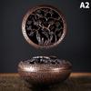 Brûleur d'encens antique avec couvercle creux, porte-bobine anti-moustiques en métal et bambou, orchidée prune, plaque de poêle à encens en bois de santal pour la maison