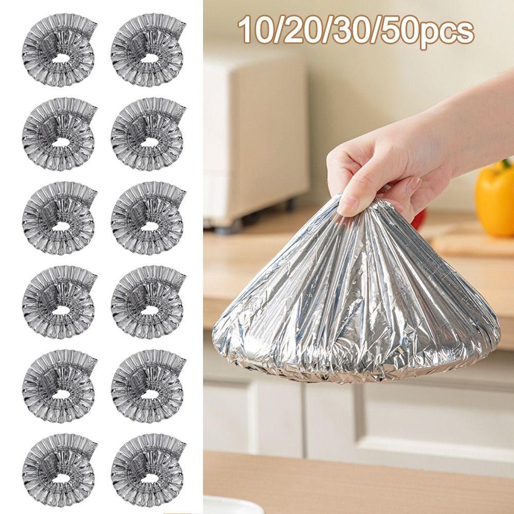 10/20/30/50Pcs Aluminum Foil Aluminum Foil Film Food Cover  Kitchen Refrigerator Accessories