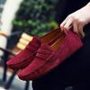 Spring leather men's Doudou shoes, purely hand-stitched soft-soled men's leather shoes, leather men's shoes driving shoes