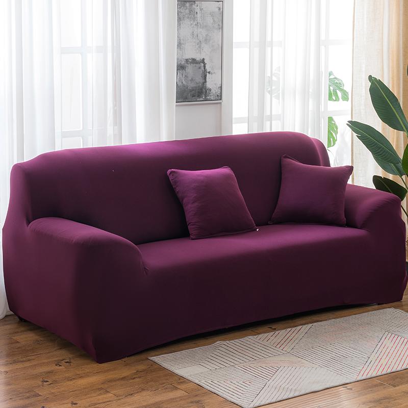 Solid Color Elastic Sofa Covers for Living Room Spandex Sectional Corner Sofa Slipcovers Couch Chair Cover Funda De Sofá