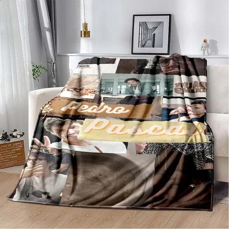 Pedro Pascal Pattern Throw Blanket Light Weight Blanket for Living Room Bedroom Kidsroom Warm Blanket Christmas Gift
