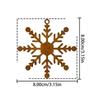 Custom Faux Rust Metal Snowflake Christmas Ornament