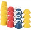 16-teiliges Golf-Gummi-Tees mit Saiten, 4 Größen, Pyramidenballhalter, Ausrüstungsset