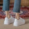 Popular Platform White Shoes Women's Spring and Autumn Hong Kong Style Increases 2025 New Versatile Casual Sports Shoes Niche Board Shoes