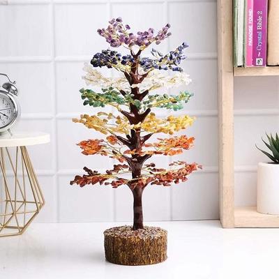 Seven Chakra Tree  for Home Decoration Crystal Tree for Positivity Goodluck GemstoneStone Tree for Living Room,Decor Gift
