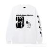 Unisex Oversized Long Sleeve T-Shirt With Geometric Graffiti Print Casual Streetwear Top Teens Adults