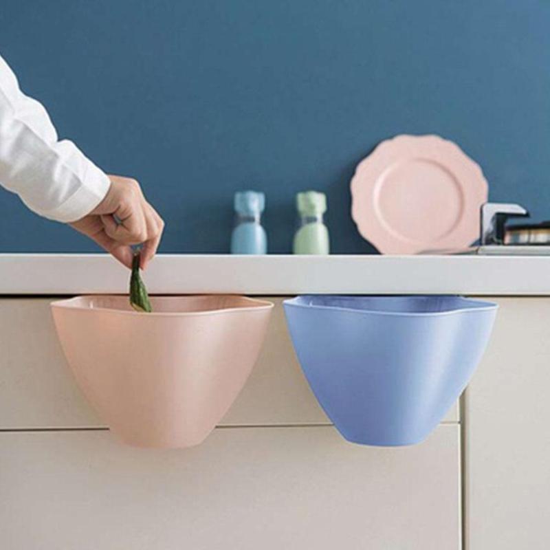 Mini Kitchen Cabinet Door Hanging Garbage Bin Can Desk Trash Storage Container