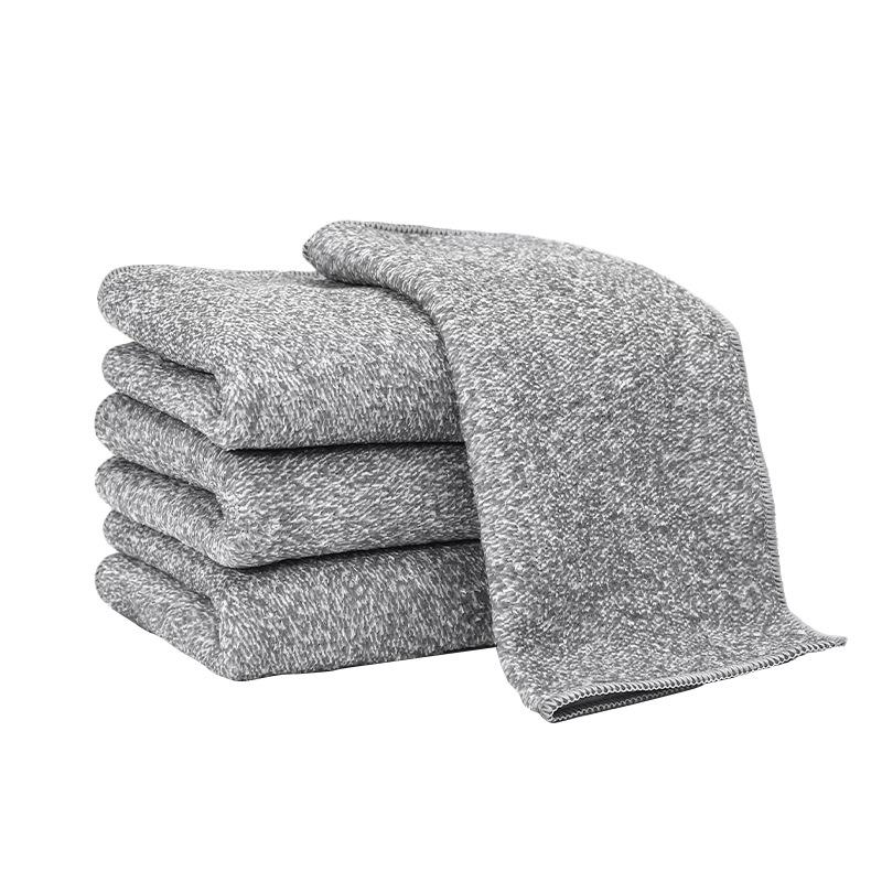 Thickened Bamboo Charcoal Dishcloth - Absorbent, Soft Fiber Kitchen Cleaning Rag