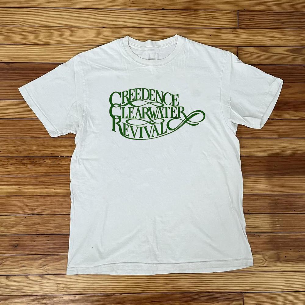 

Creedence Clearwater Revival White Logo Cotton Shirt Full size S-5XL SN198 Unisex T-Shirt XXL