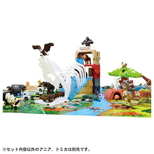Takara Tomy "Ania Freely Recombine! Safari Zoo (Special Tomica Bundle)" Animal Dinosaur Realistic Moving Figure Toy for Ages 3 and Up, Meets Toy Safet