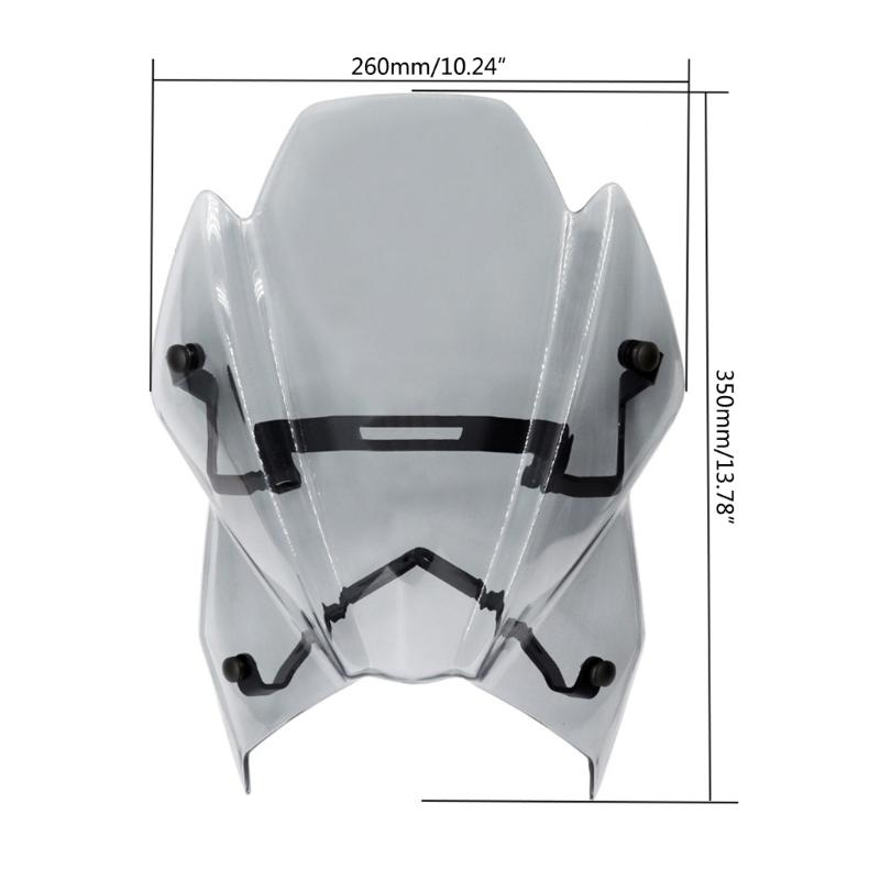 Fit for S950 Motorcycle Visor Windshield Windscreen Spoiler Air Deflector Screen Optimal Clear View Adjustable Universal