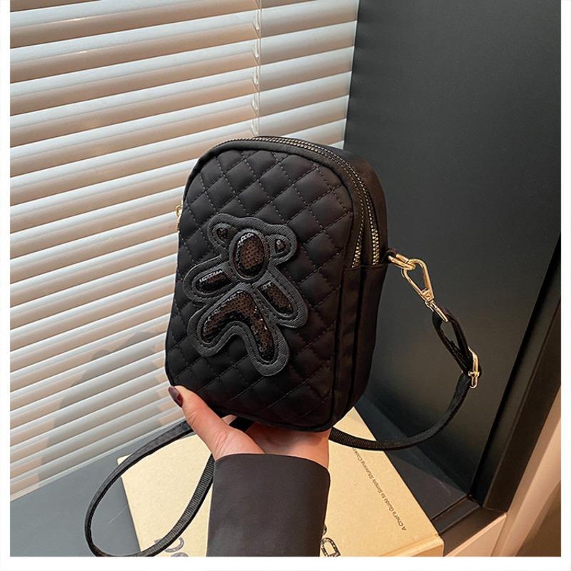 Bag Mobile phone bag Women's spring new fashionable and simple shoulder crossbody small square bag Small satchel women's bag