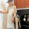 Lazy woven tassel portable shoulder hollow bag beach vacation niche leisure tote bag tide