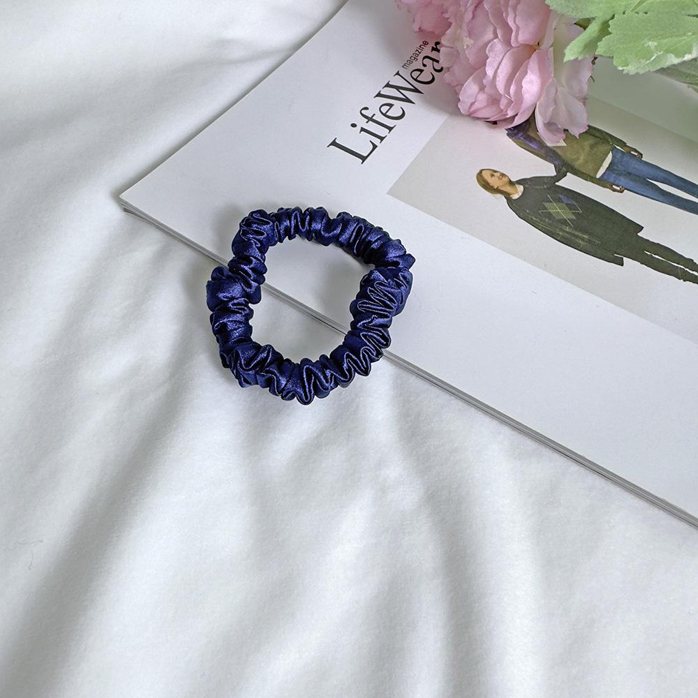 1cm Satin Scrunchies Hair Ties, Soft No-Damage Elastic Hair Bands for Women Kids