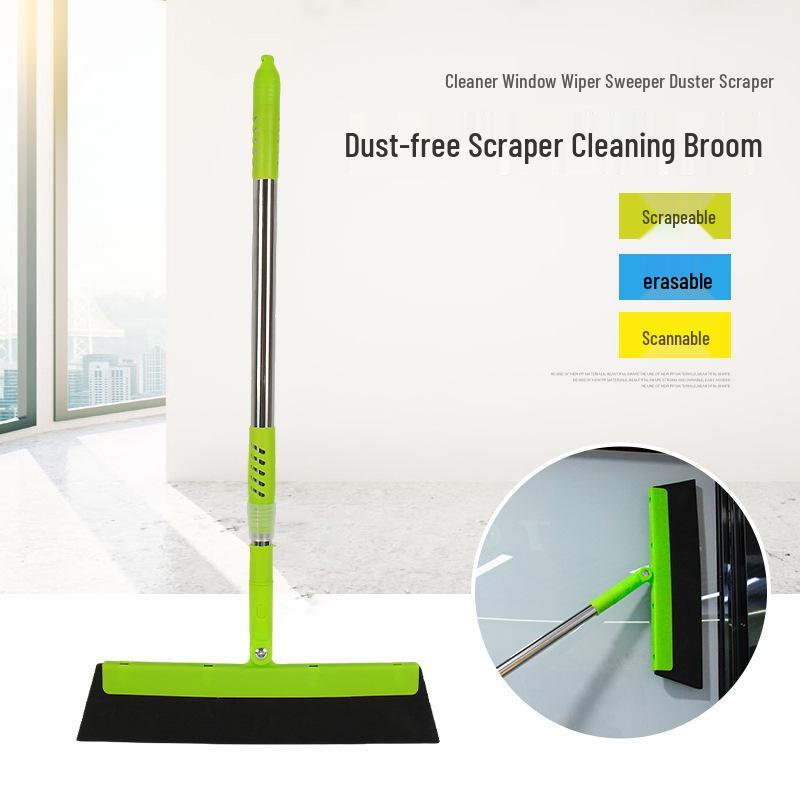Dust-Free Scraper Broom: Hair & Floor Cleaner for Bathroom with Glass Wiper