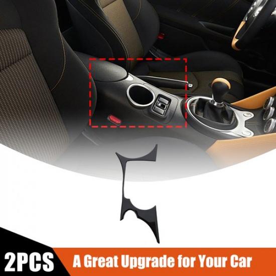 Gloss Black Console Water Cup Holder Cover Trim For Nissan 370Z Z34 2009-