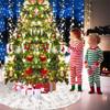 Artificial Christmas Tree Skirt Plush Sequin Embroidered Christmas Decor Holiday Ornament Home Indoor Christmas Party Decoration