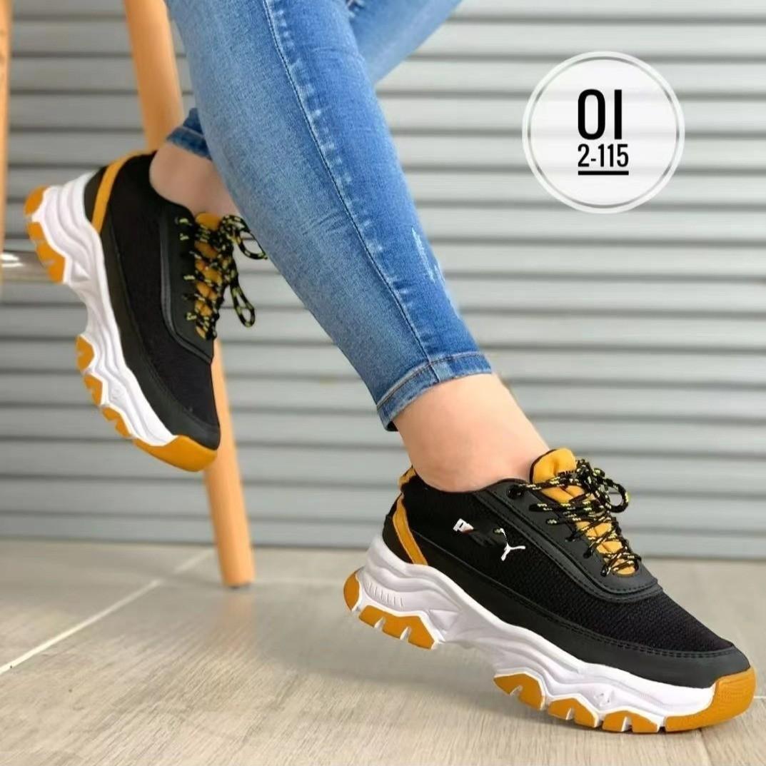

New Fashion Women s Casual Single Shoes Large Size Spliced Lace up Single Shoes Women s Thick Sole Slope Heels