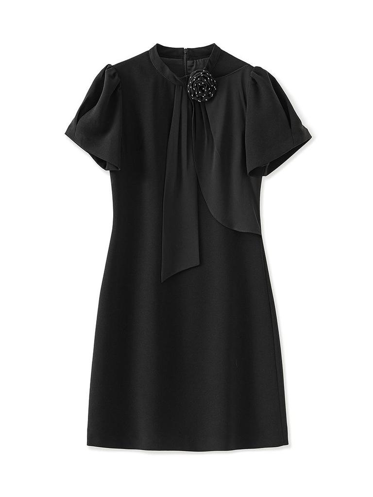 Elegantes High-End Perlen 3D Blumenband Abendkleid, Südol-Mode-Stil