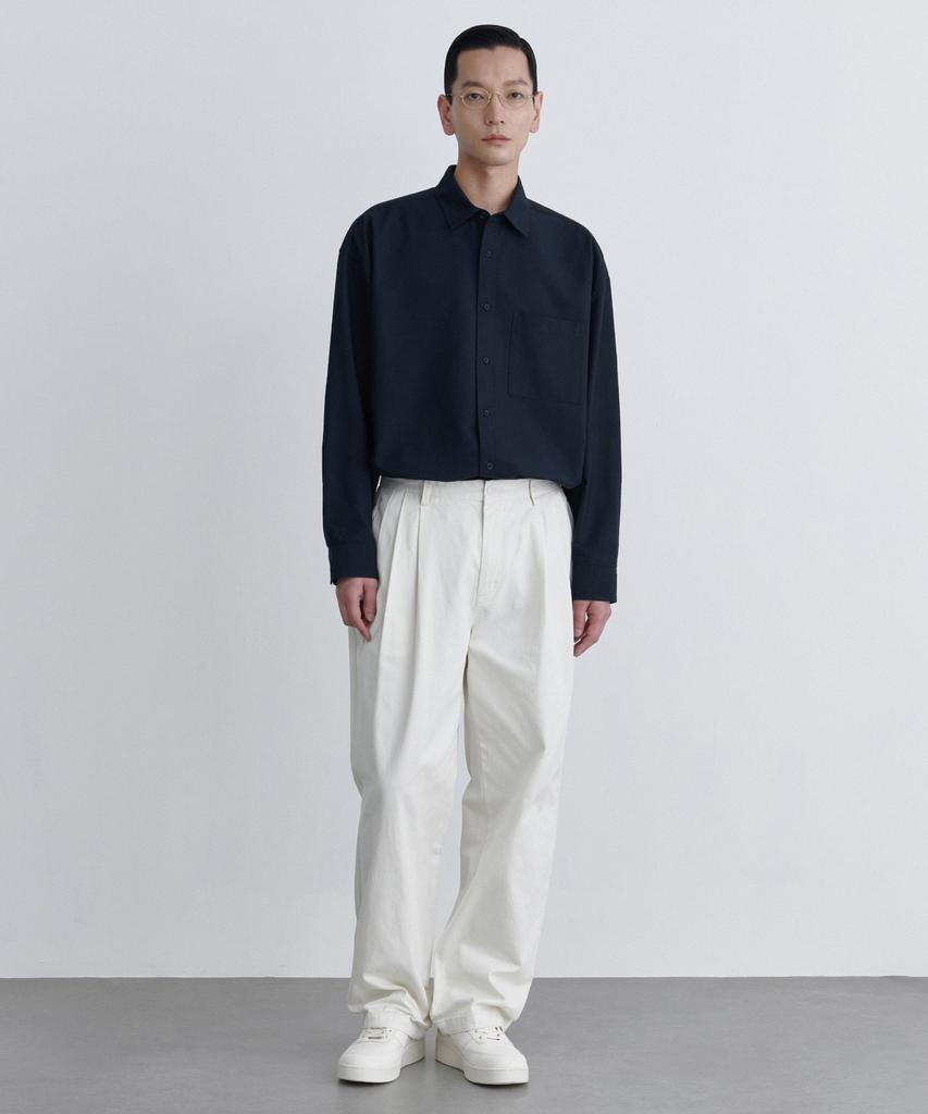 Musinsa Standard Three-Puck Semi-Balloon Chino Pants [Cream]