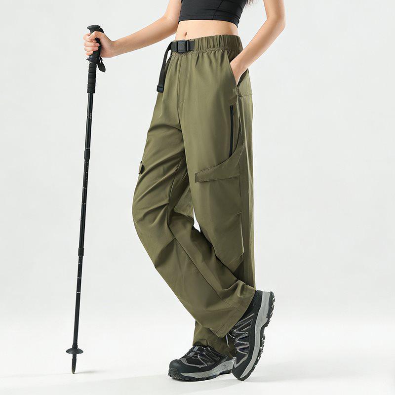 Unisex American High Street Parachute Pants: Summer Thin, Casual, Straight-Leg Outdoor Sports Wear for Men & Women.