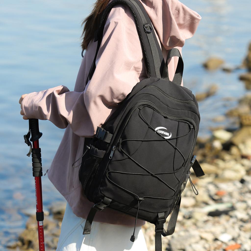 Schoolbagins Wind Mountaineering Bag Women's Travel Lightweight Backpack Strap Design Sports Bag Men's Tide Outdoor Leisure Backpack